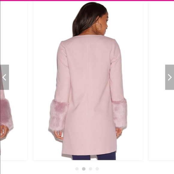 REMOVABLE FAUX FUR SLEEVE COAT (Brand New) - Picture 6 of 6